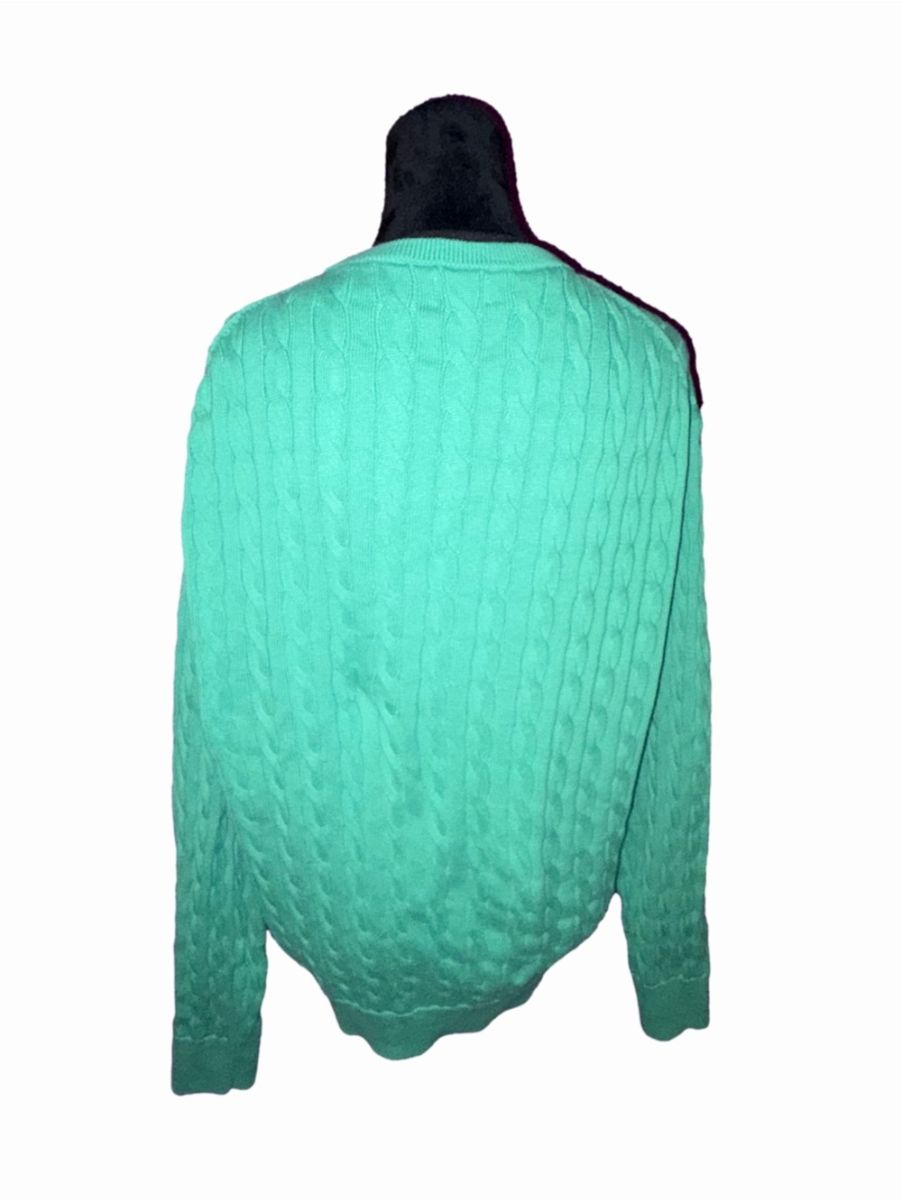 🆕💜J.Crew Mint Green 100% Cotton Cable Knit Crewneck Sweater Women’s Long Sleeve - Picture 4 of 8